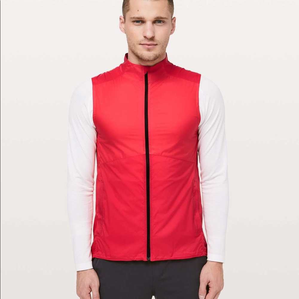 Men’s Lululemon Glyde Active Vest Spicy Red Medium